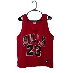 Vintage Chicago Bulls Michael Jordan Shirt Mens XL Red Basketball 80s Starter